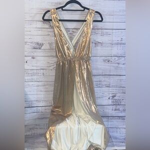 Gold Open-front Beach Dress